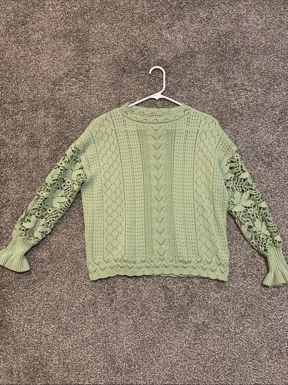 Sage green sweater top